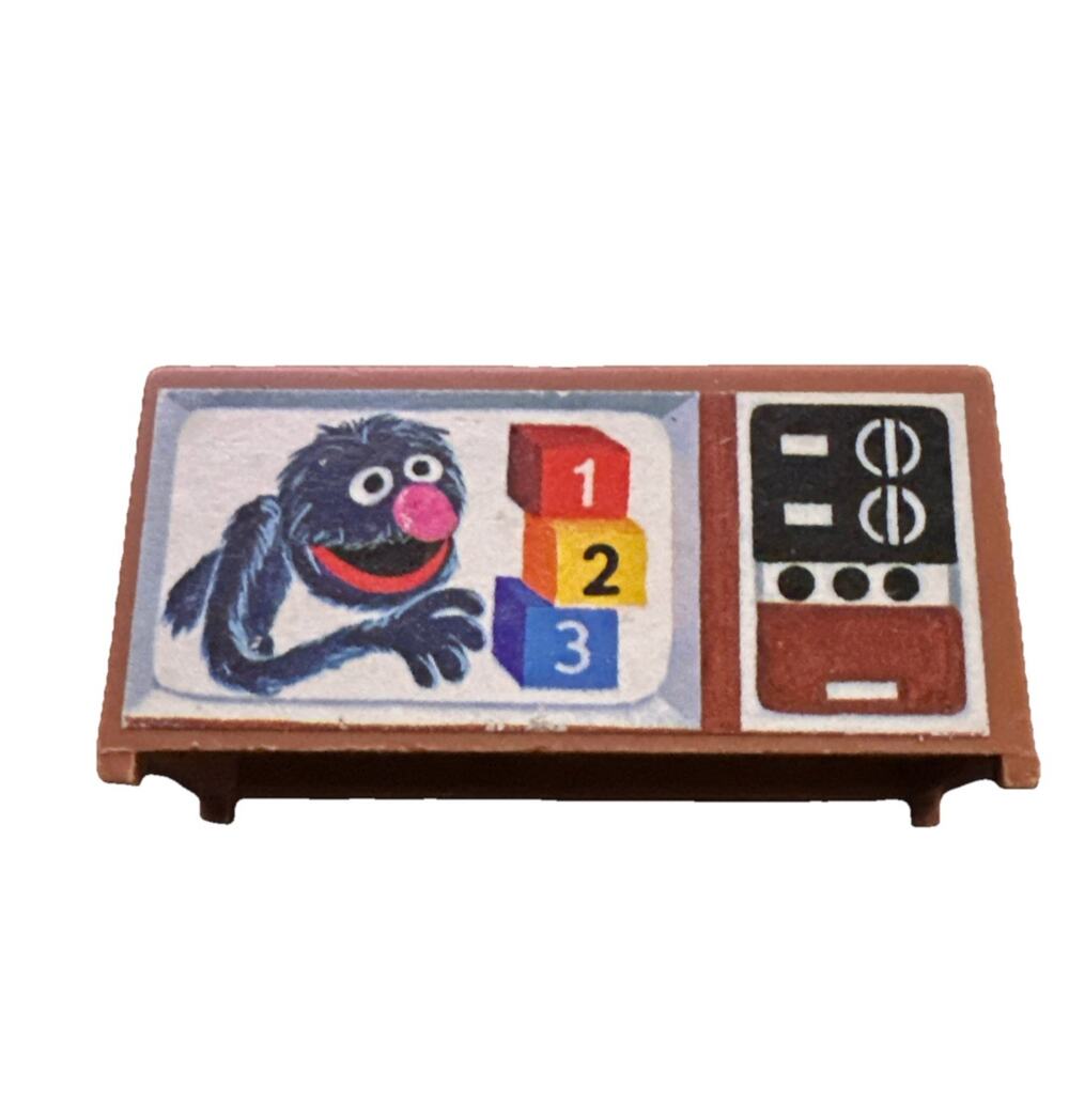 Vintage Fisher Price Little People Play Family Sesame Street Grover TV